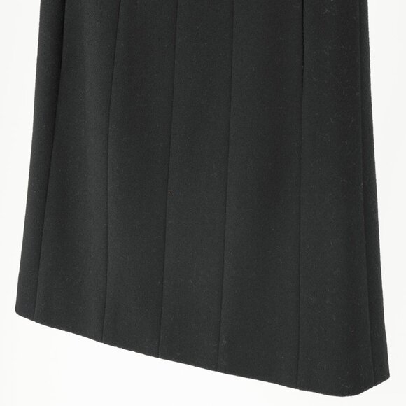 Chanel Black Wool-Blend Panelled A-Line Knee-Length Skirt - Picture 6 of 11
